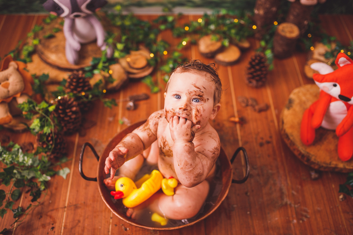 fotografa familia curitiba - smash the cake Alexandre - bebe bolo