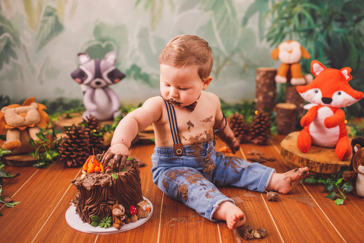 fotografa familia curitiba - smash the cake Alexandre - bebe bolo