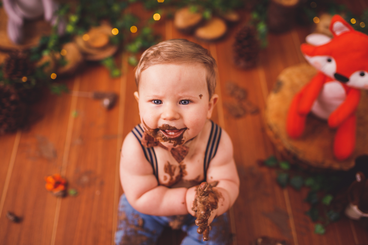 fotografa familia curitiba - smash the cake Alexandre - bebe bolo