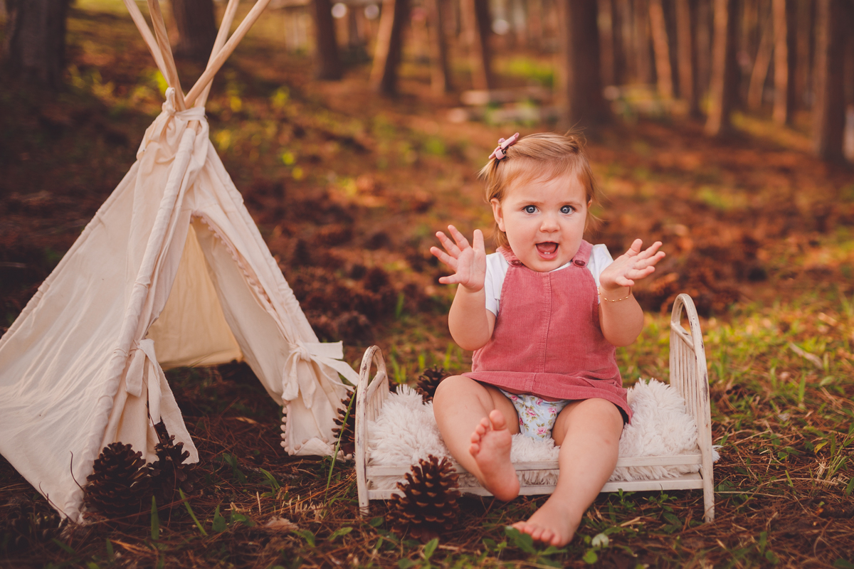 fotografa familia curitiba - externo bebe menina marina 1 ano palmeira recanto dos papagaios