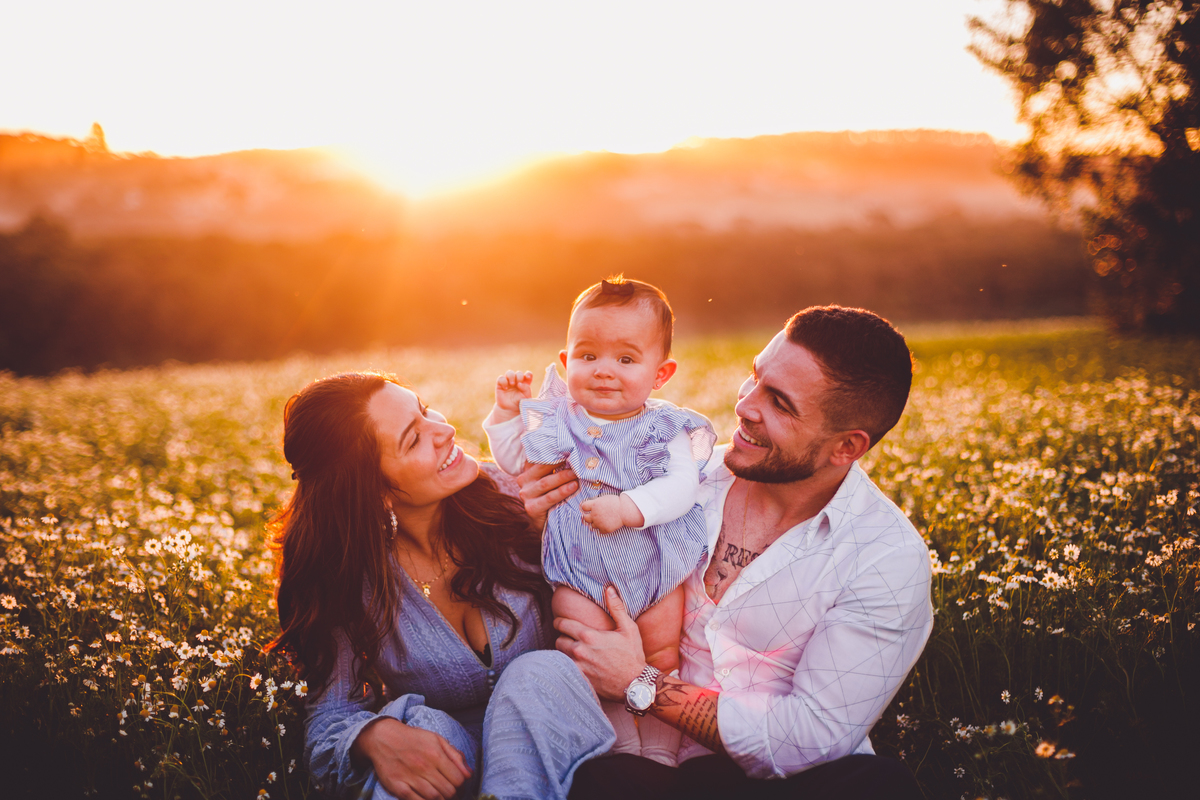 fotografa familia curitiba - ensaio externo camomila bebe menina 
