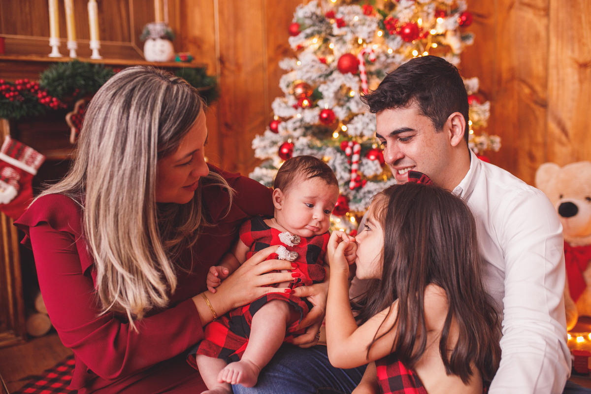 fotografa familia curitiba - ensaio de natal estudio