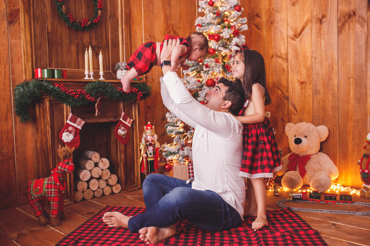 fotografa familia curitiba - ensaio de natal estudio