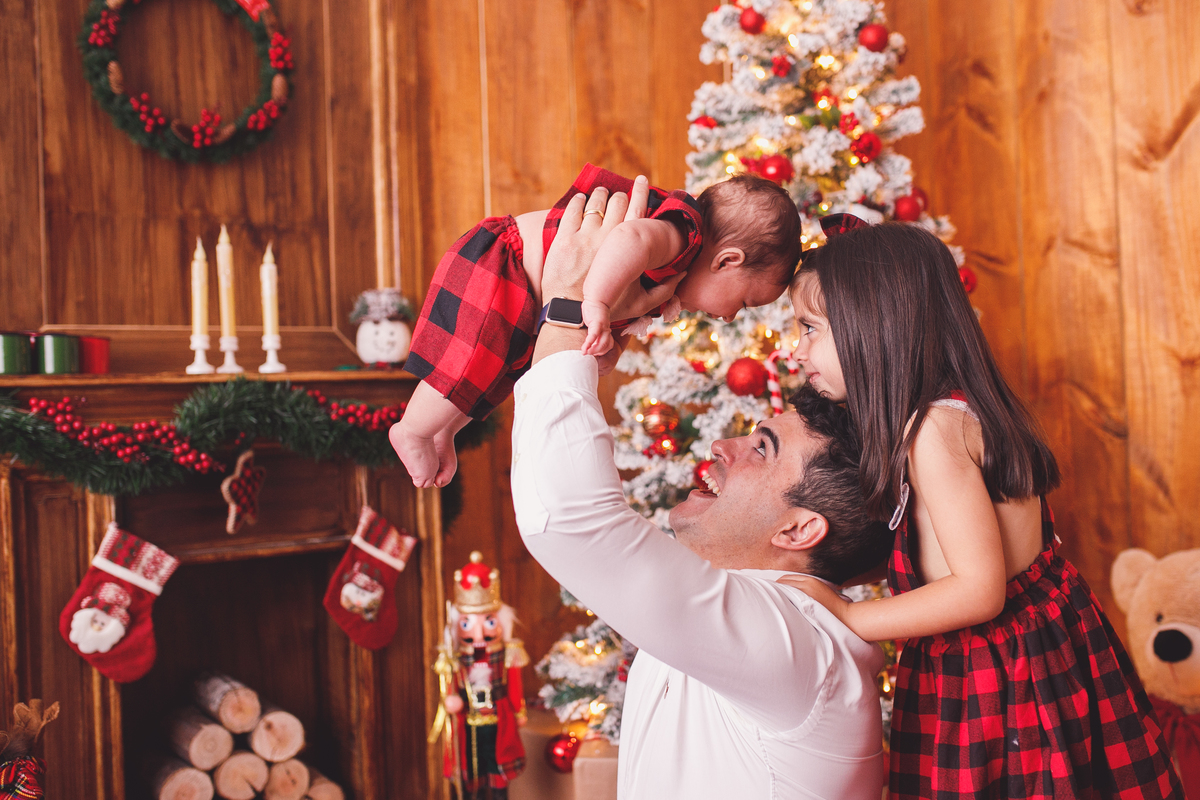 fotografa familia curitiba - ensaio de natal estudio
