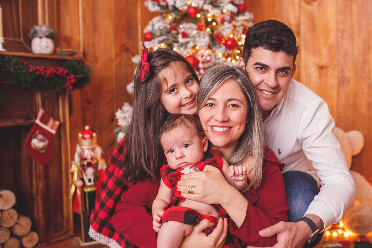 fotografa familia curitiba - ensaio de natal estudio