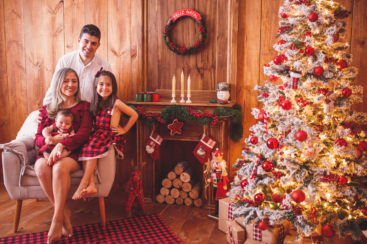fotografa familia curitiba - ensaio de natal estudio
