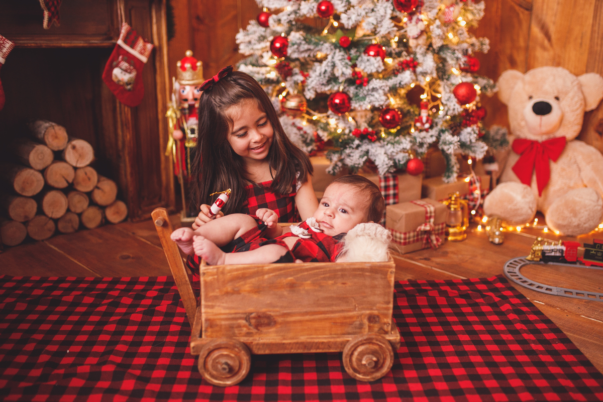 fotografa familia curitiba - ensaio de natal estudio