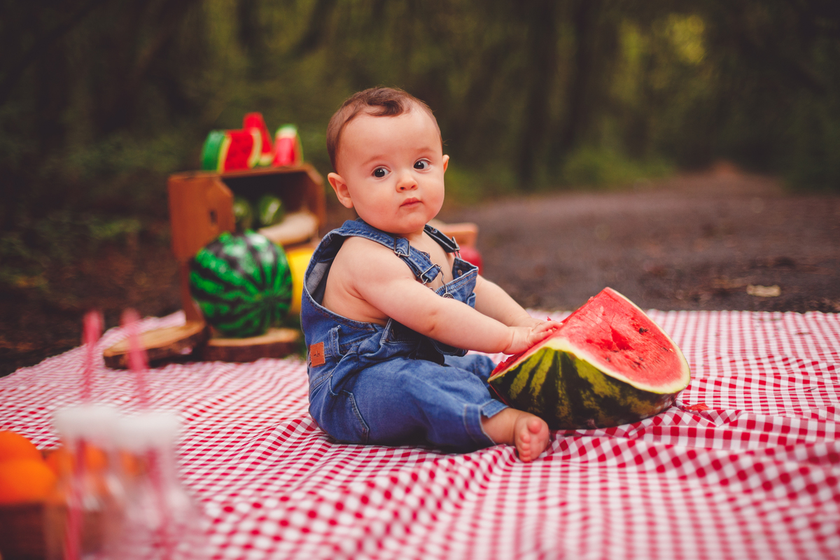 fotografa familia curitiba - Samuel piquenique barigui frutas 6 meses