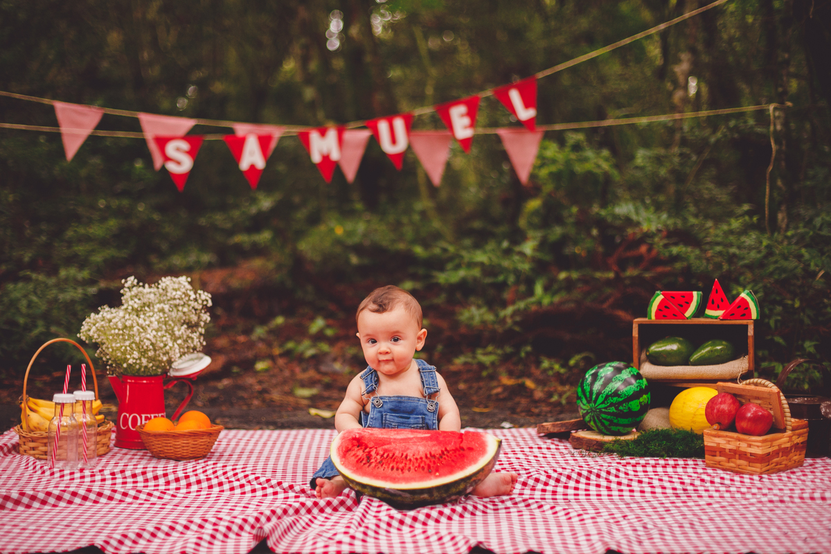 fotografa familia curitiba - Samuel piquenique barigui frutas 6 meses