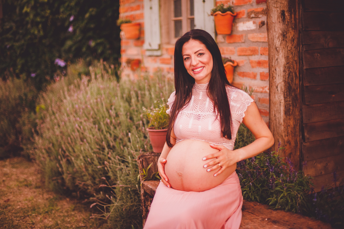 fotografa familia curitiba - gestante externo lavandas por do sol
