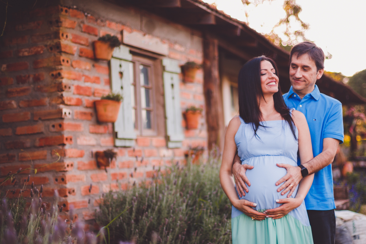fotografa familia curitiba - gestante externo lavandas por do sol