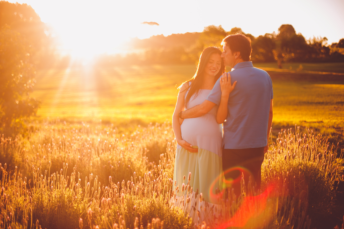 fotografa familia curitiba - gestante externo lavandas por do sol