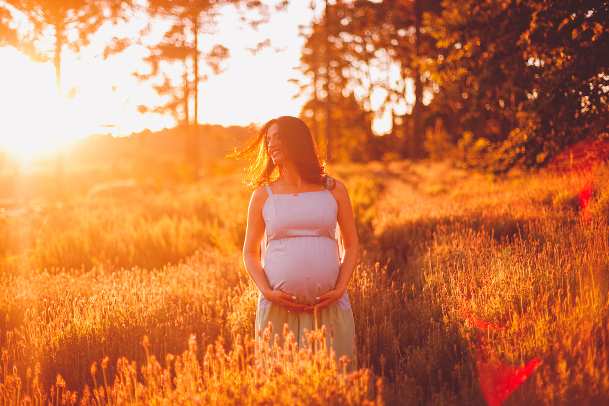 fotografa familia curitiba - gestante externo lavandas por do sol