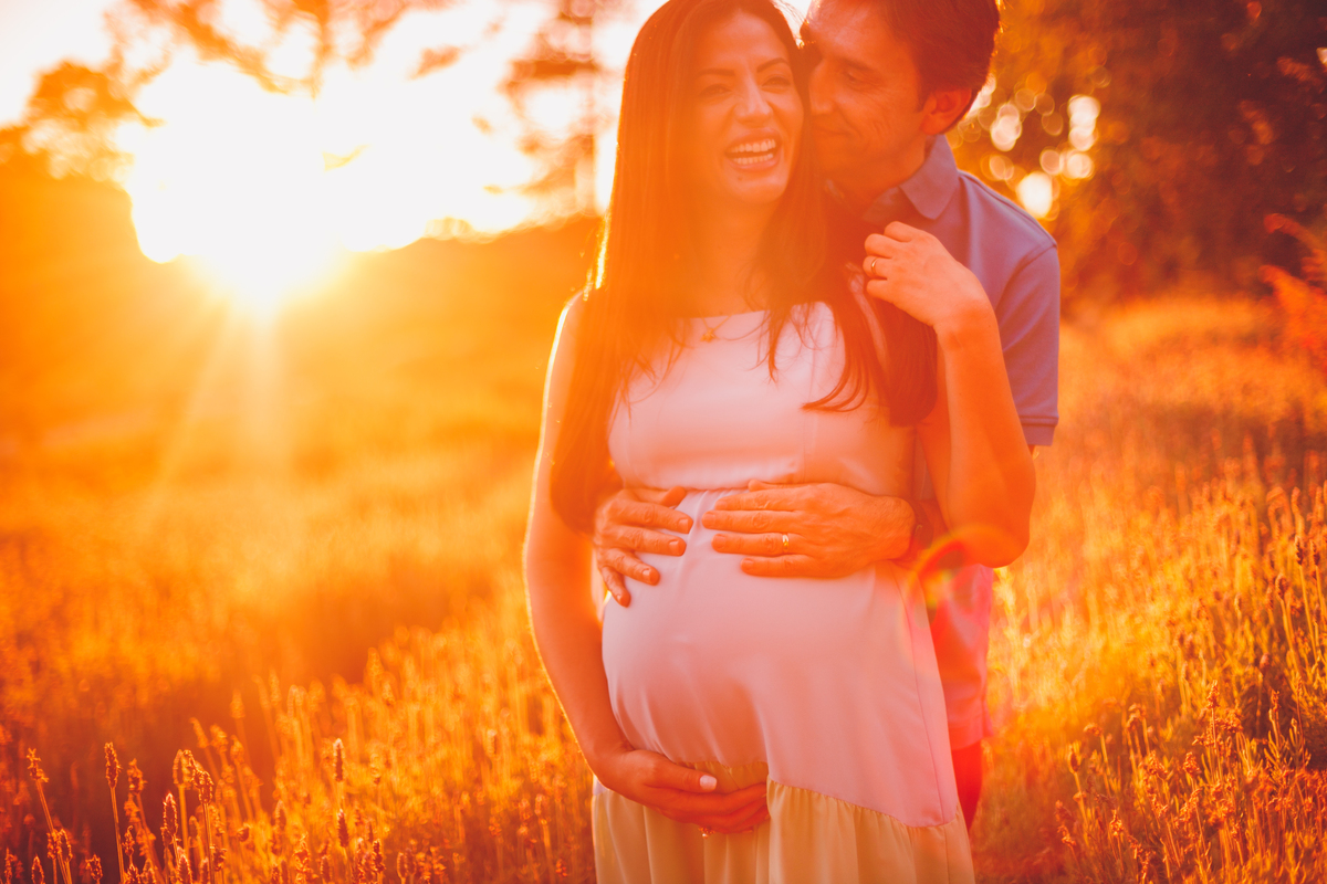 fotografa familia curitiba - gestante externo lavandas por do sol