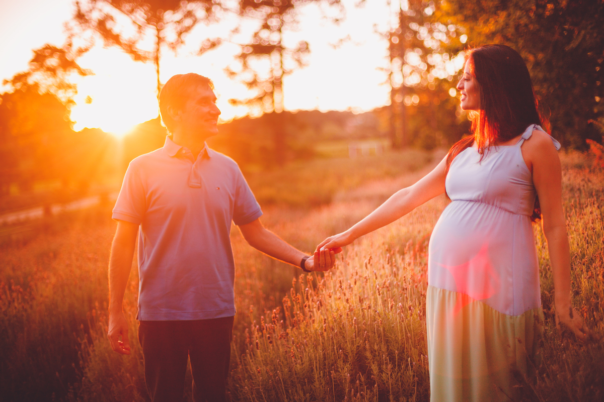 fotografa familia curitiba - gestante externo lavandas por do sol