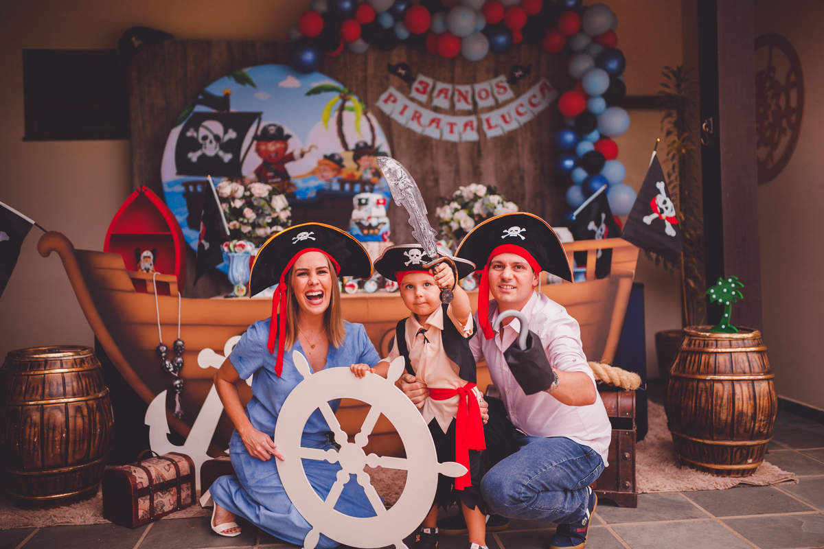 fotografa familia curitiba - aniversario pirata em casa