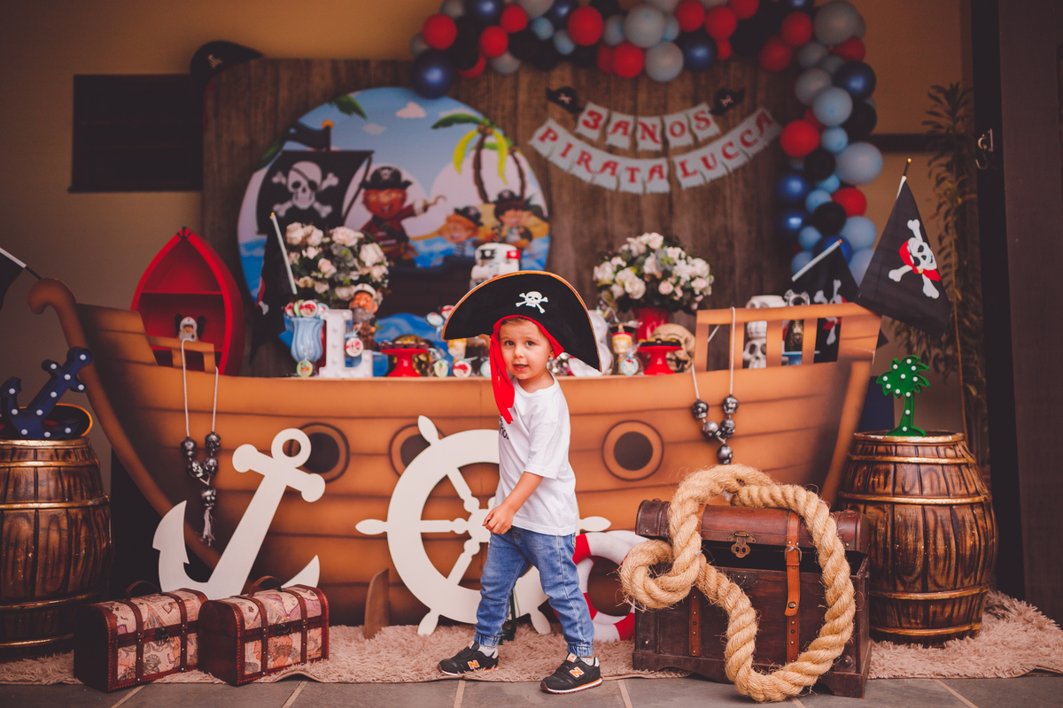 fotografa familia curitiba - aniversario pirata em casa