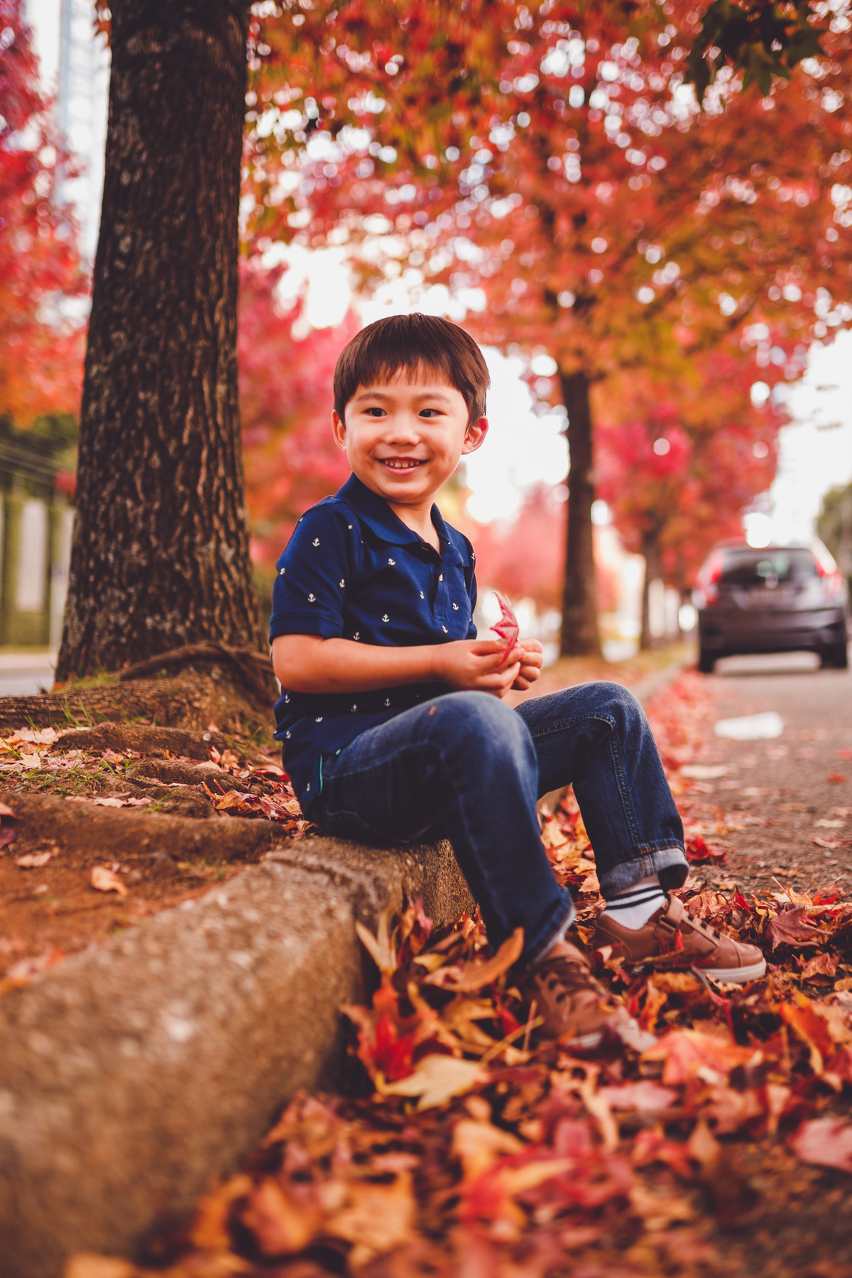 fotografa familia curitiba - ensaio outono canaleta onibus