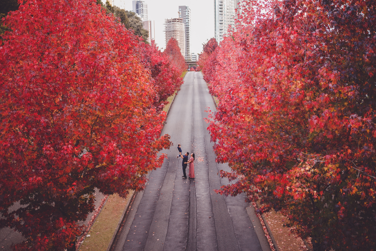 fotografa familia curitiba - ensaio outono canaleta onibus