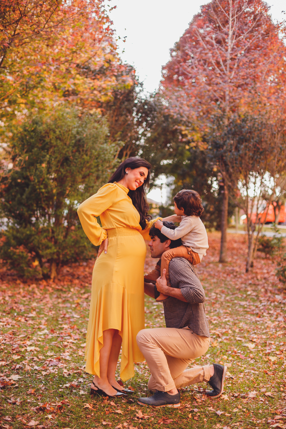 fotografa familia curitiba - ensaio gestante outono canaleta 