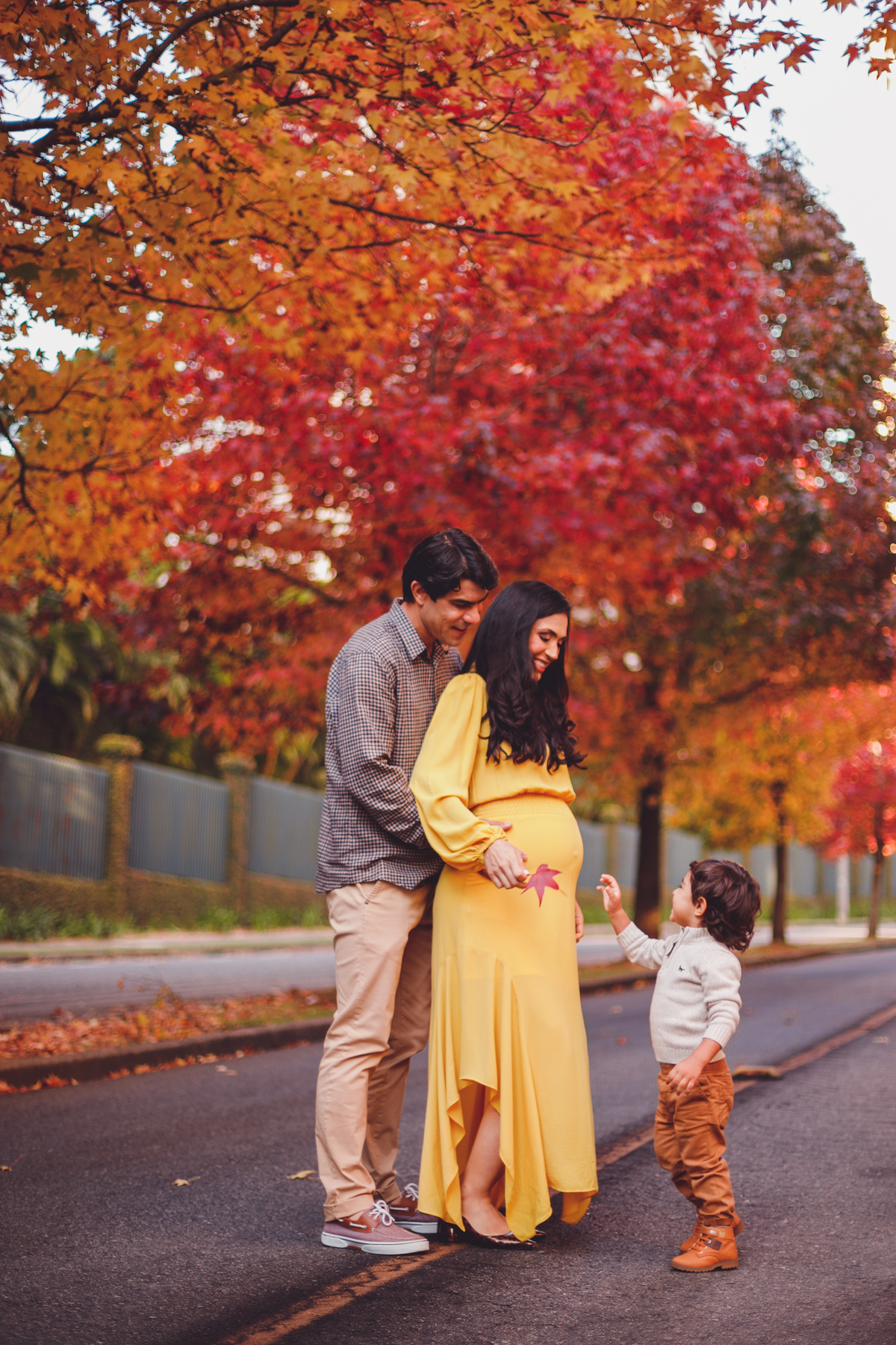 fotografa familia curitiba - ensaio gestante outono canaleta 