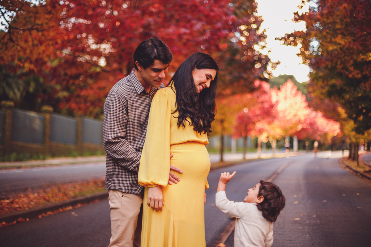 fotografa familia curitiba - ensaio gestante outono canaleta 