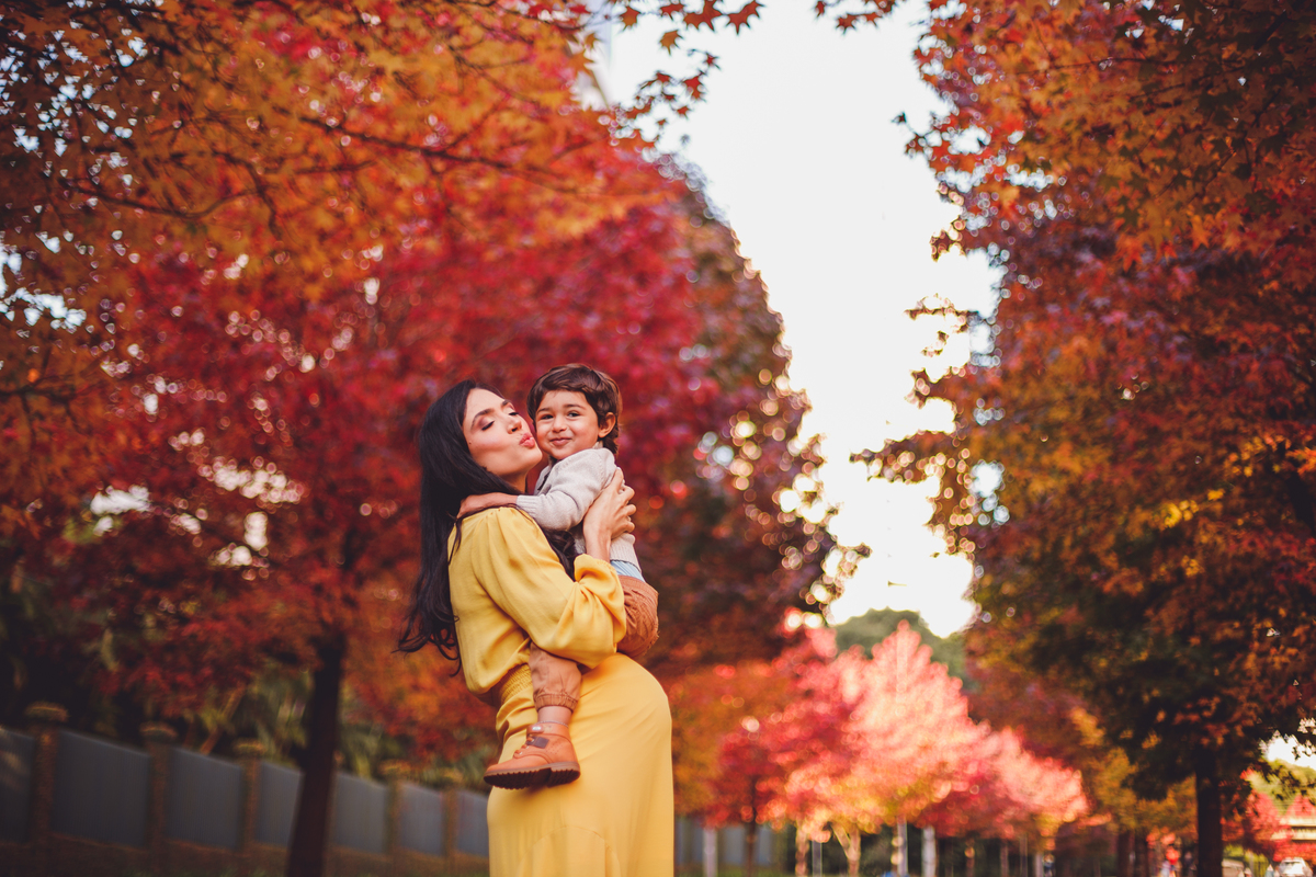 fotografa familia curitiba - ensaio gestante outono canaleta 