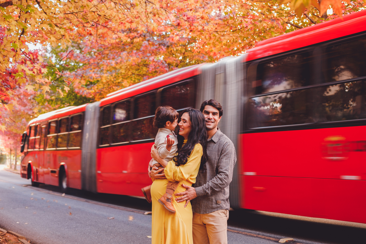 fotografa familia curitiba - ensaio gestante outono canaleta 