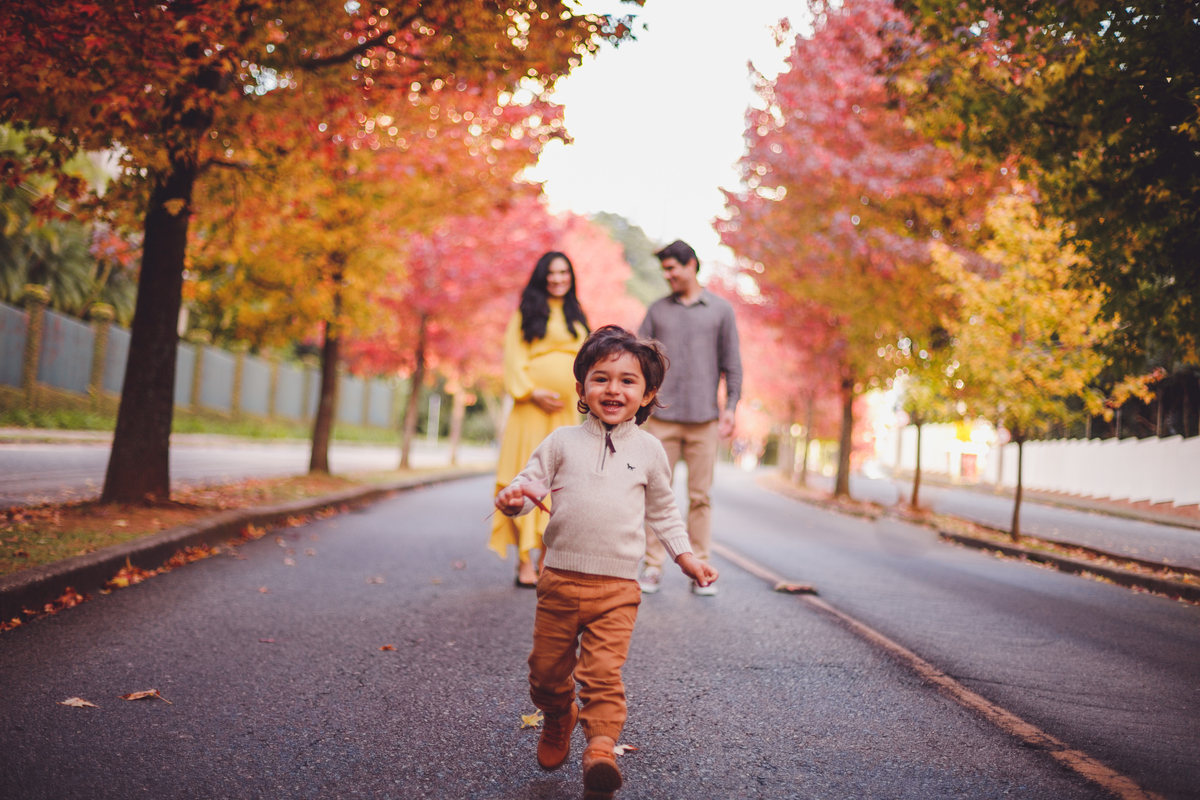 fotografa familia curitiba - ensaio gestante outono canaleta 