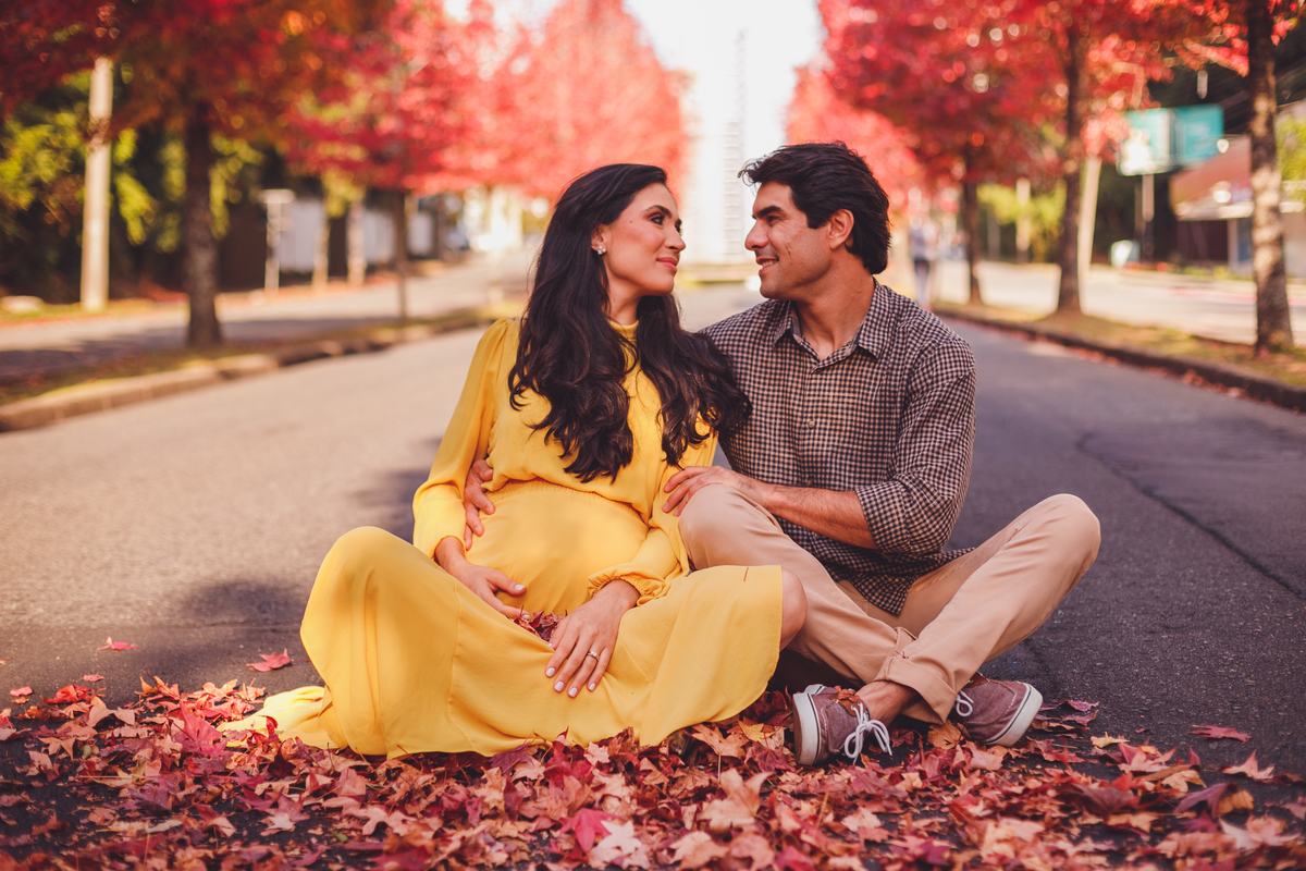 fotografa familia curitiba - ensaio gestante outono canaleta 