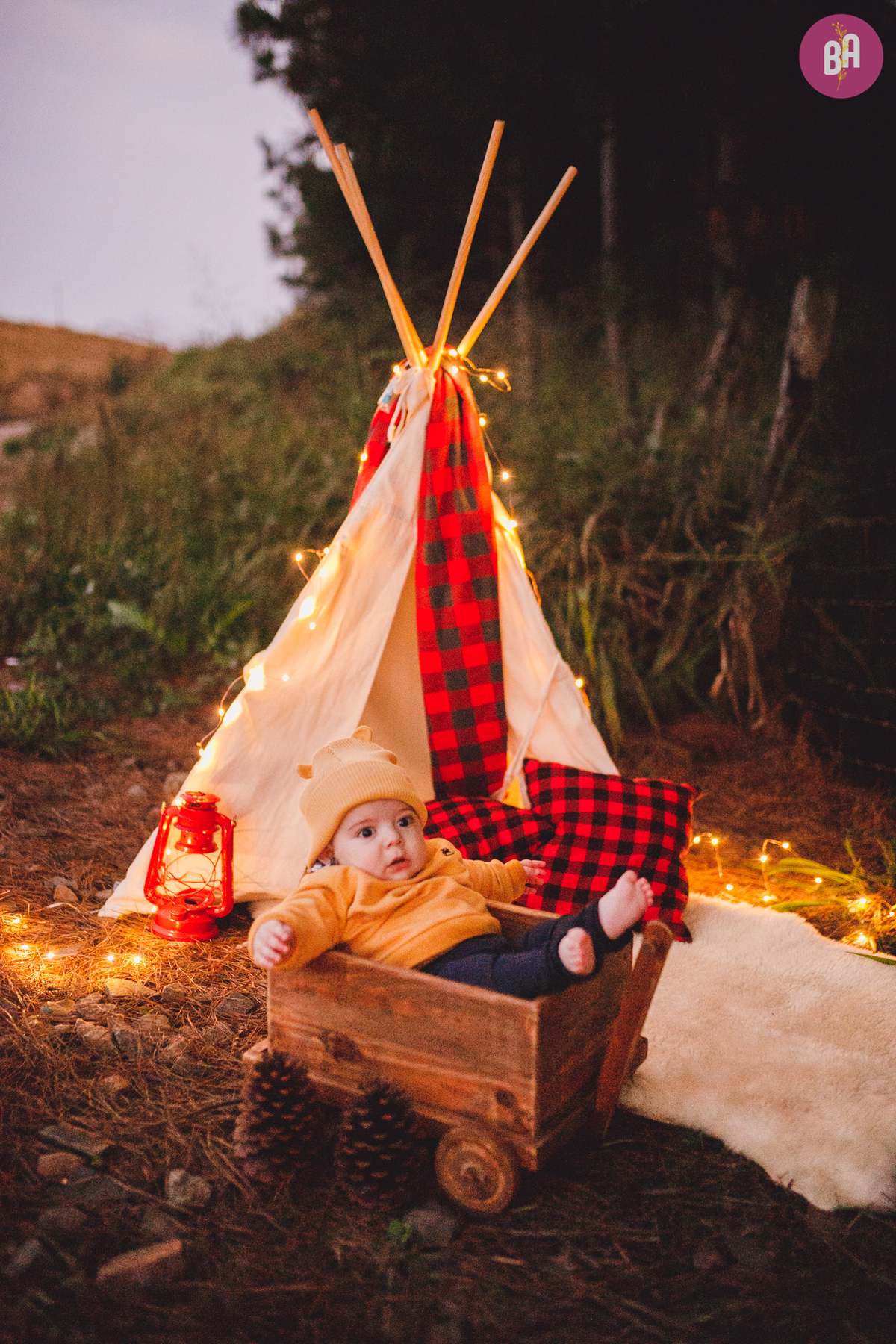 fotografa familia curitiba - ensaio externo por do sol bebe