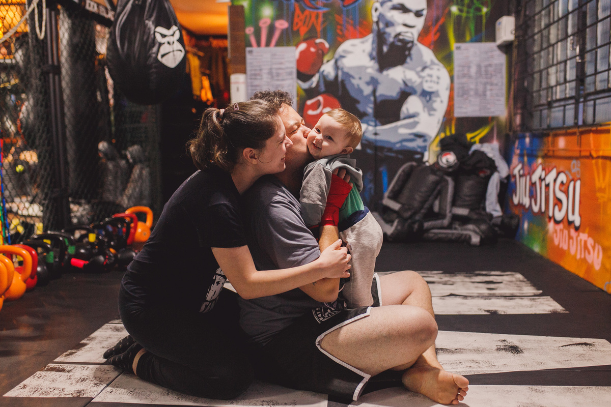 fotografa familia curitiba ensaio academia muay Thai 