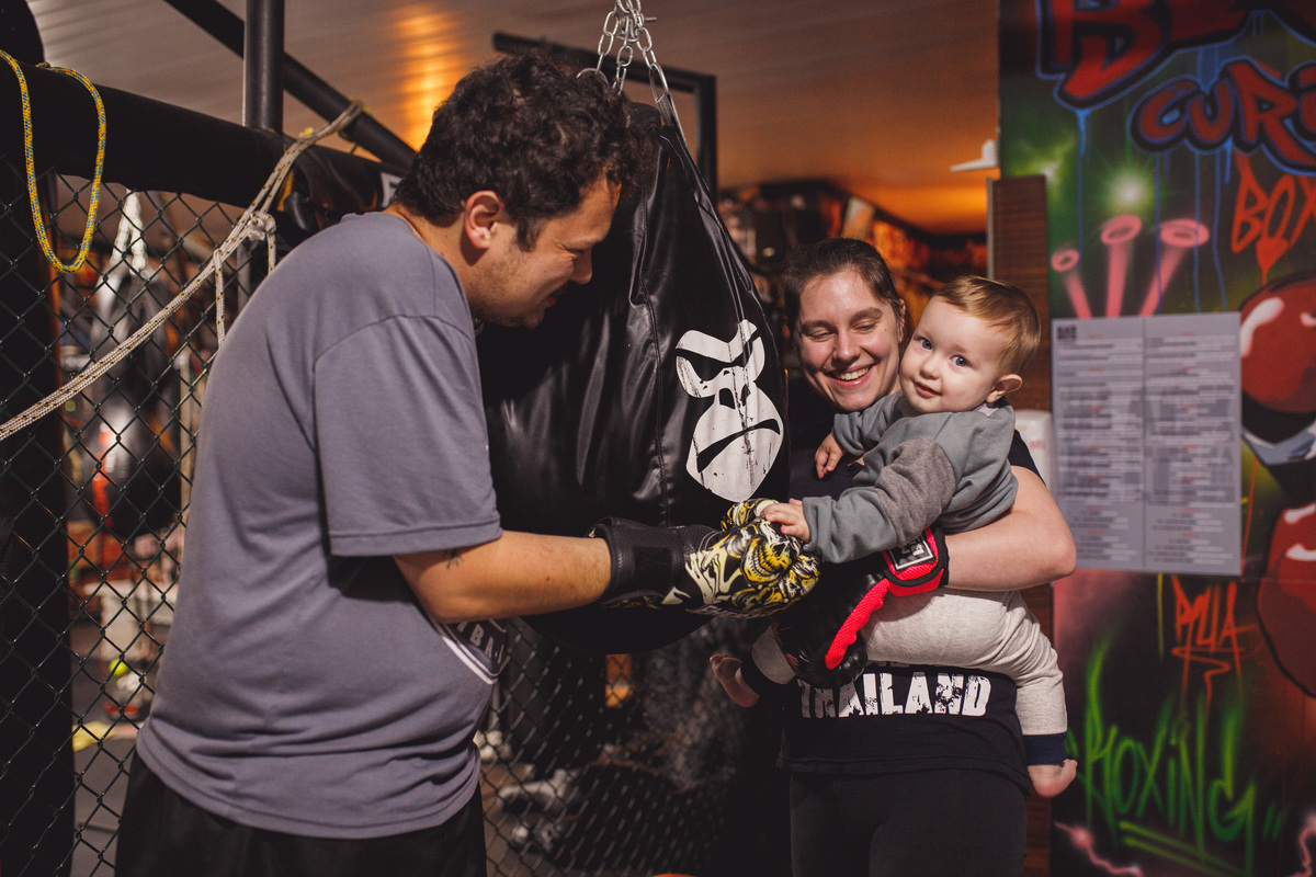 fotografa familia curitiba ensaio academia muay Thai 