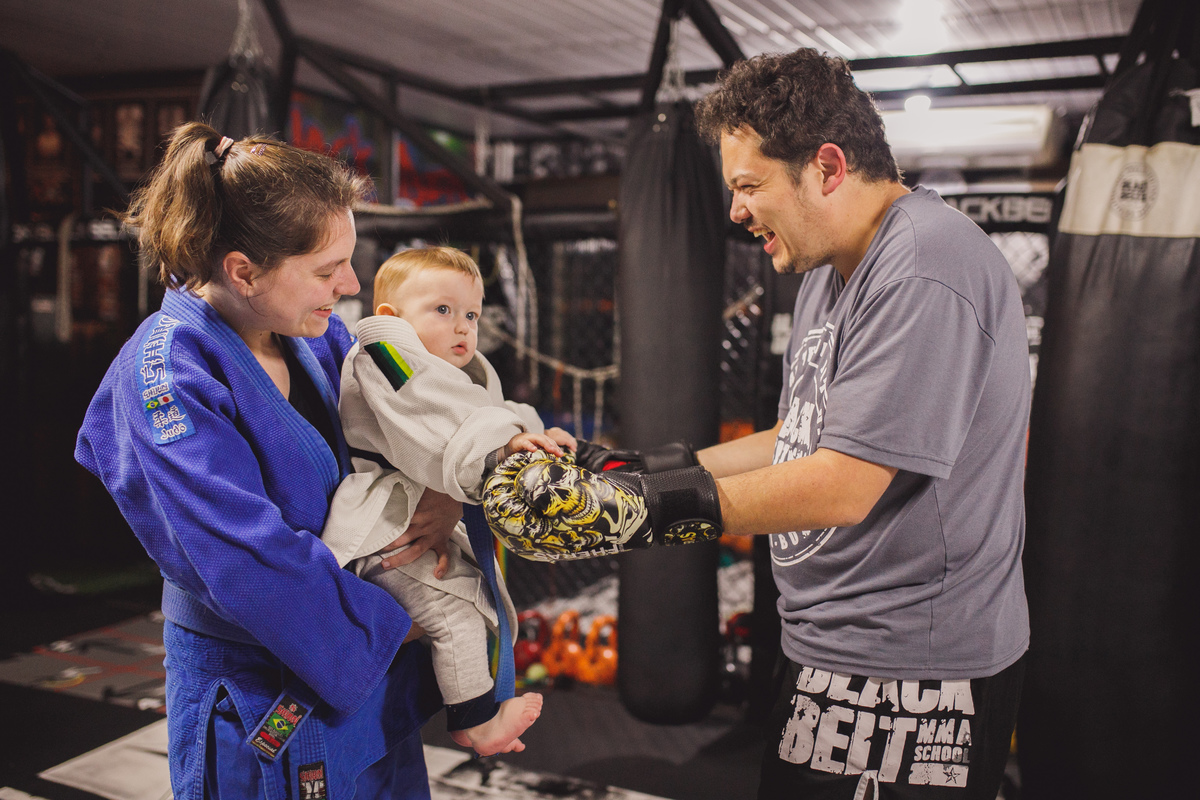 fotografa familia curitiba ensaio academia muay Thai 