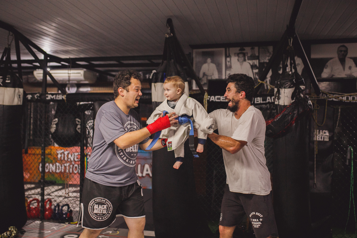 fotografa familia curitiba ensaio academia muay Thai 