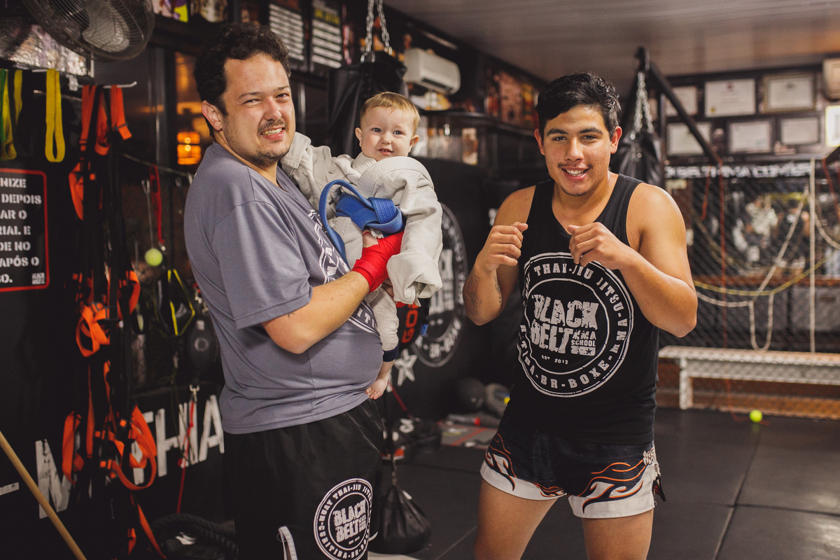 fotografa familia curitiba ensaio academia muay Thai 