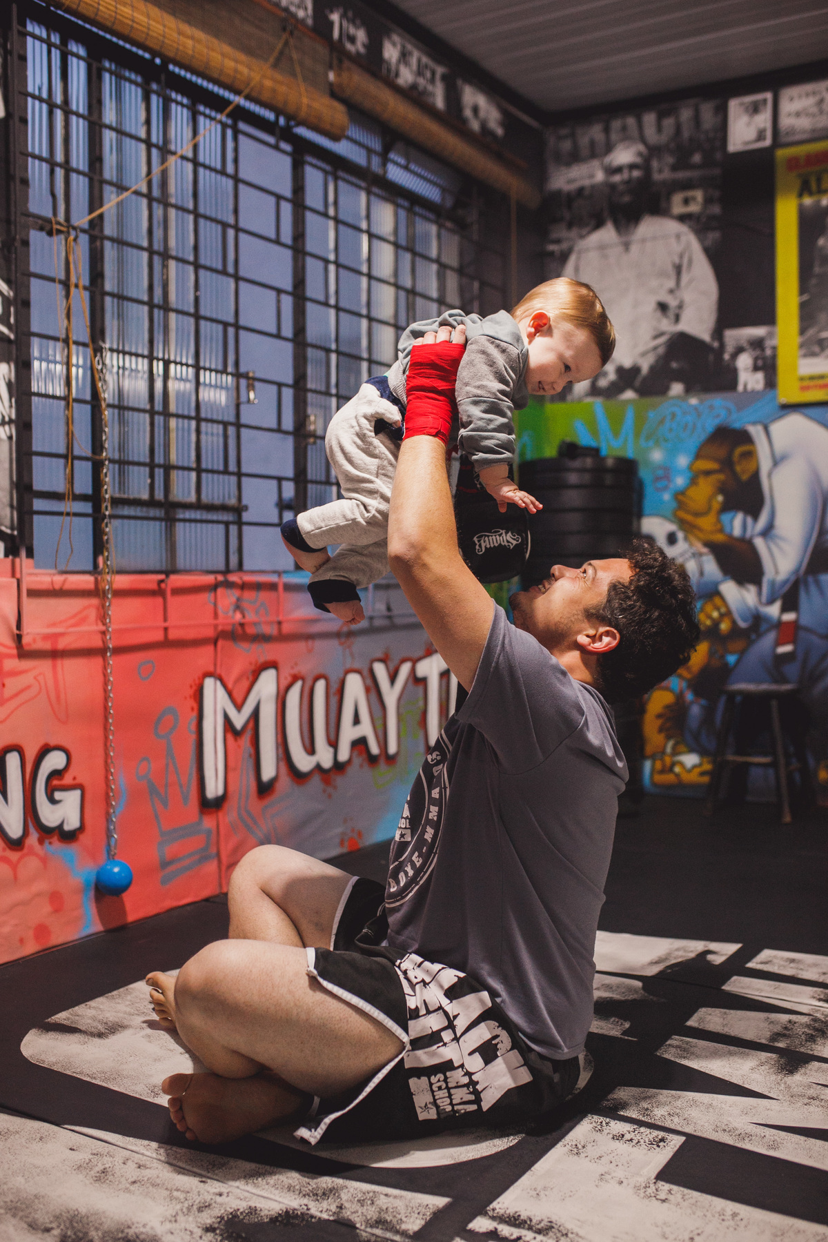 fotografa familia curitiba ensaio academia muay Thai 