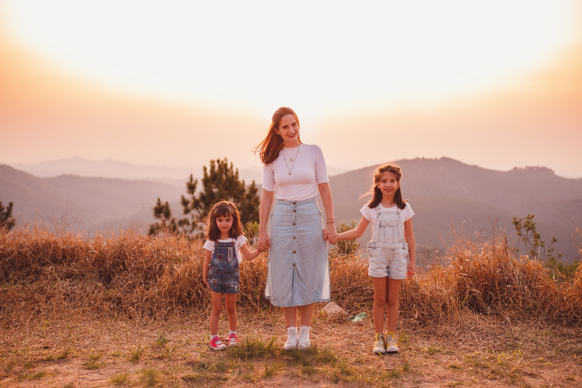 fotografa familia curitiba - morro palha por do sol