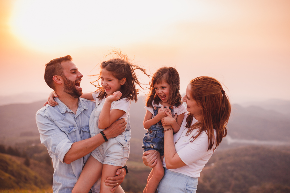 fotografa familia curitiba - morro palha por do sol