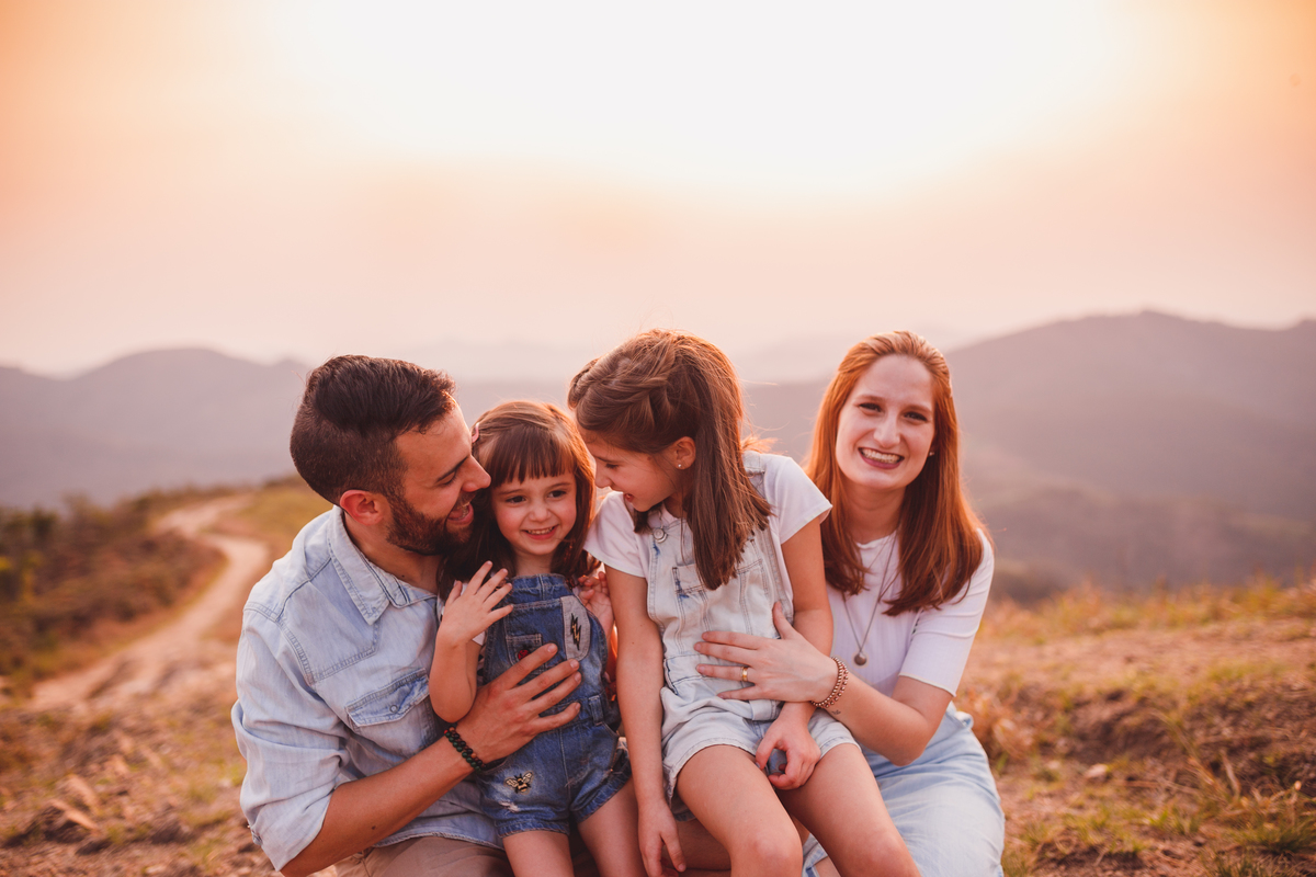 fotografa familia curitiba - morro palha por do sol
