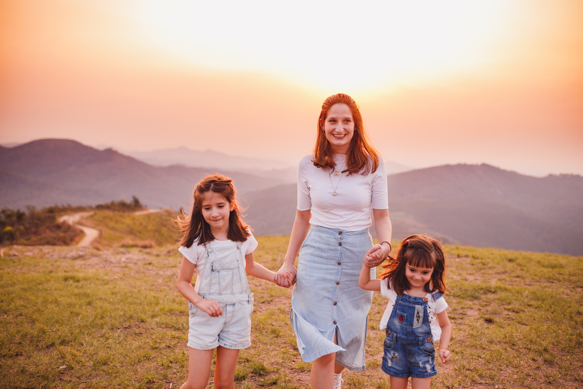 fotografa familia curitiba - morro palha por do sol