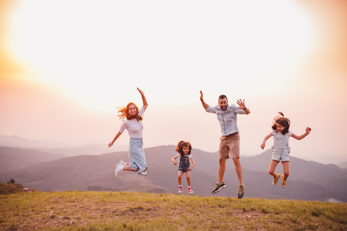 fotografa familia curitiba - morro palha por do sol