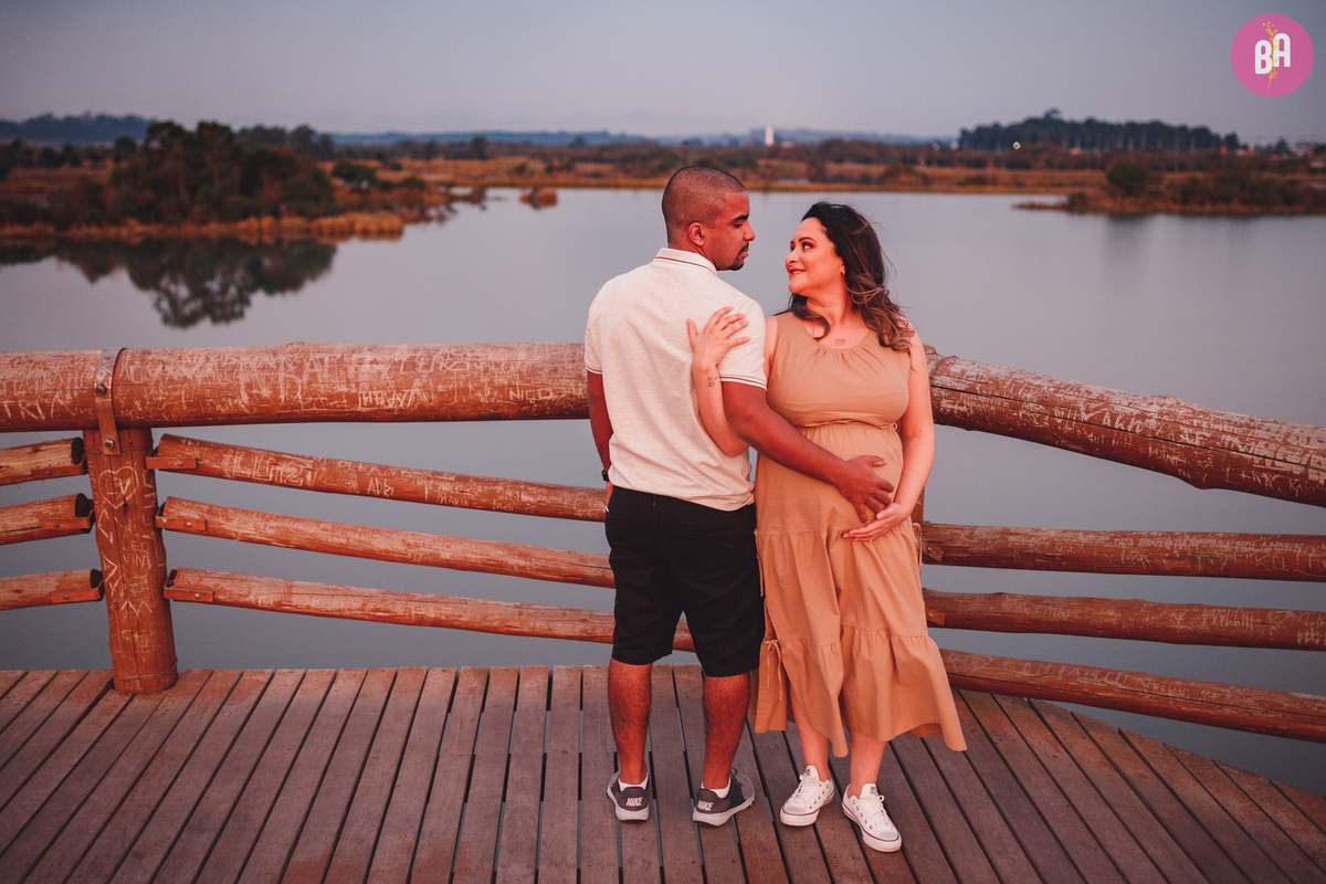 fotografa familia curitiba - ensaio gestante em casa e externo por do sol