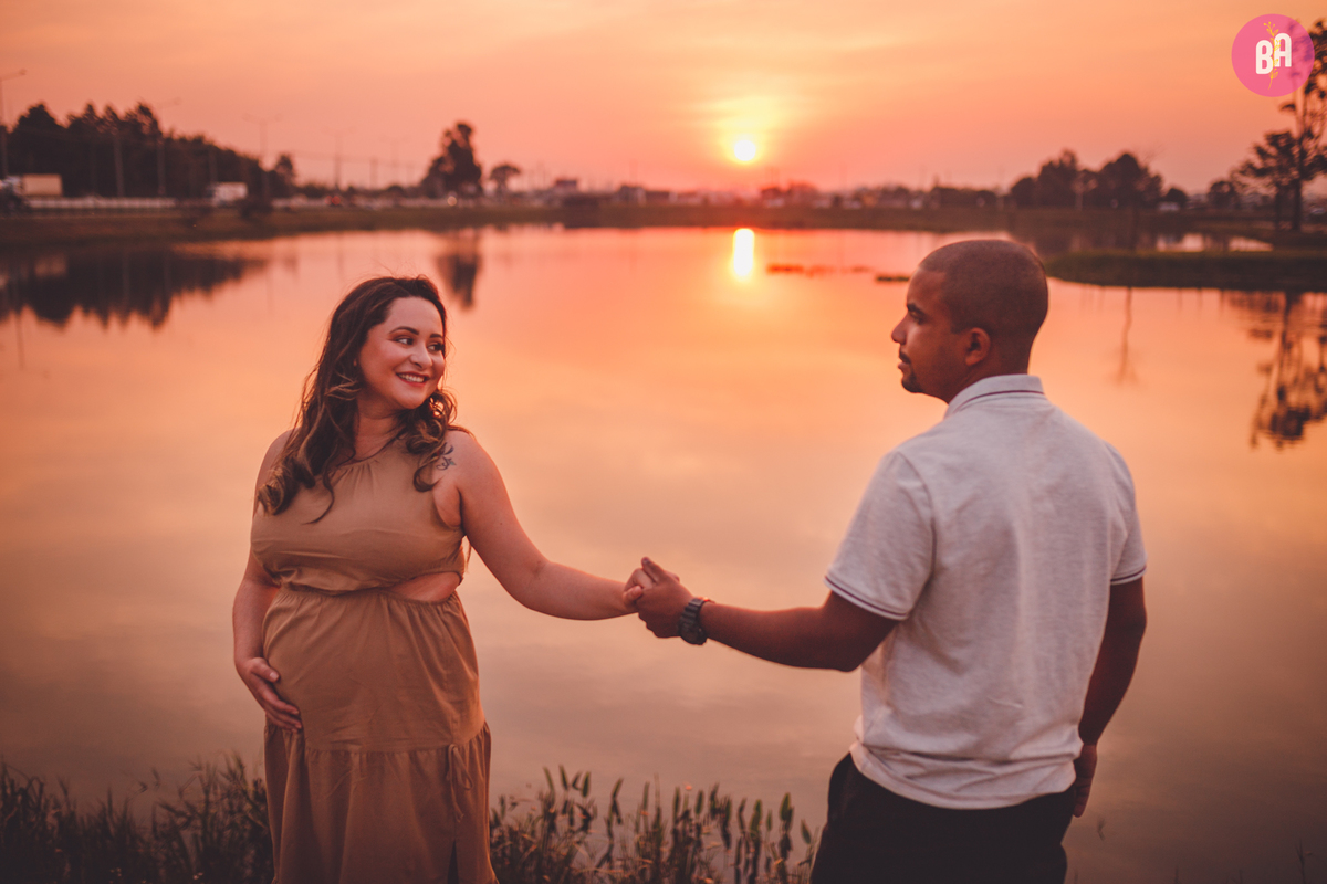 fotografa familia curitiba - ensaio gestante em casa e externo por do sol