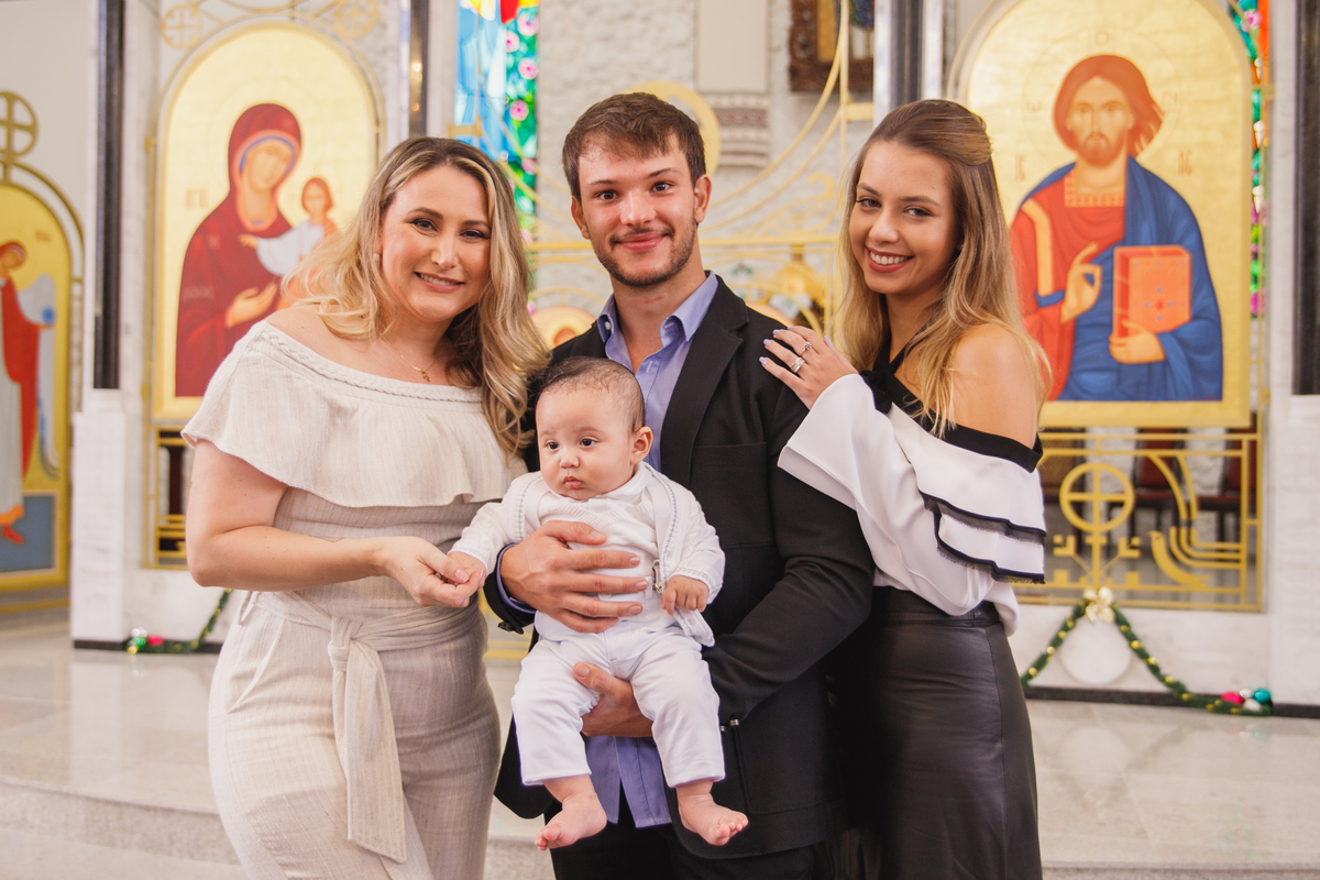 fotografa familia curitiba - batizado igreja merces