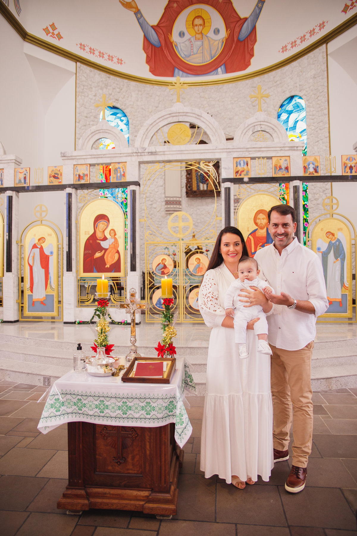 fotografa familia curitiba - batizado igreja merces