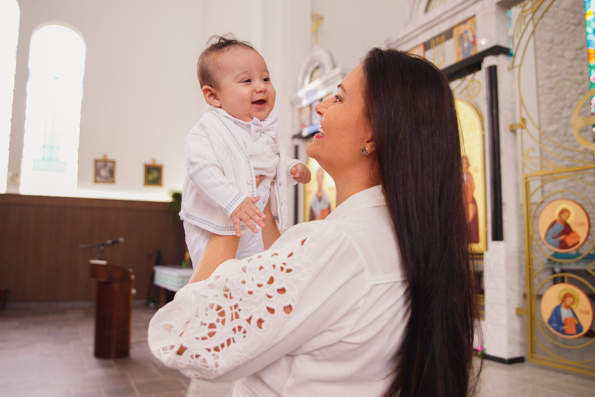fotografa familia curitiba - batizado igreja merces