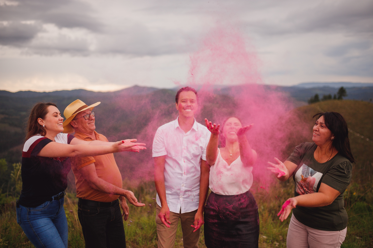 fotografa familia curitiba - ensaio revelação sexo bebe morro três barras