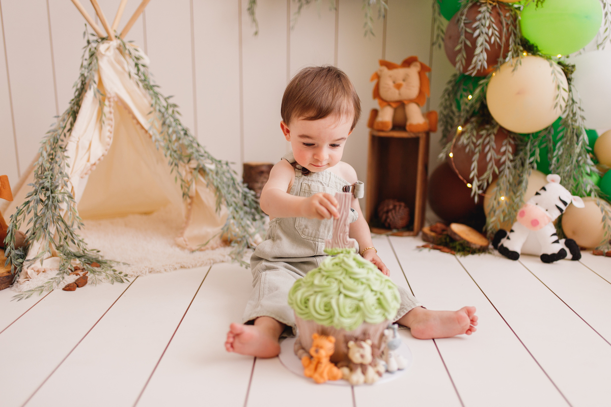 fotografa familia curitiba - smash the cake Eduardo estudio