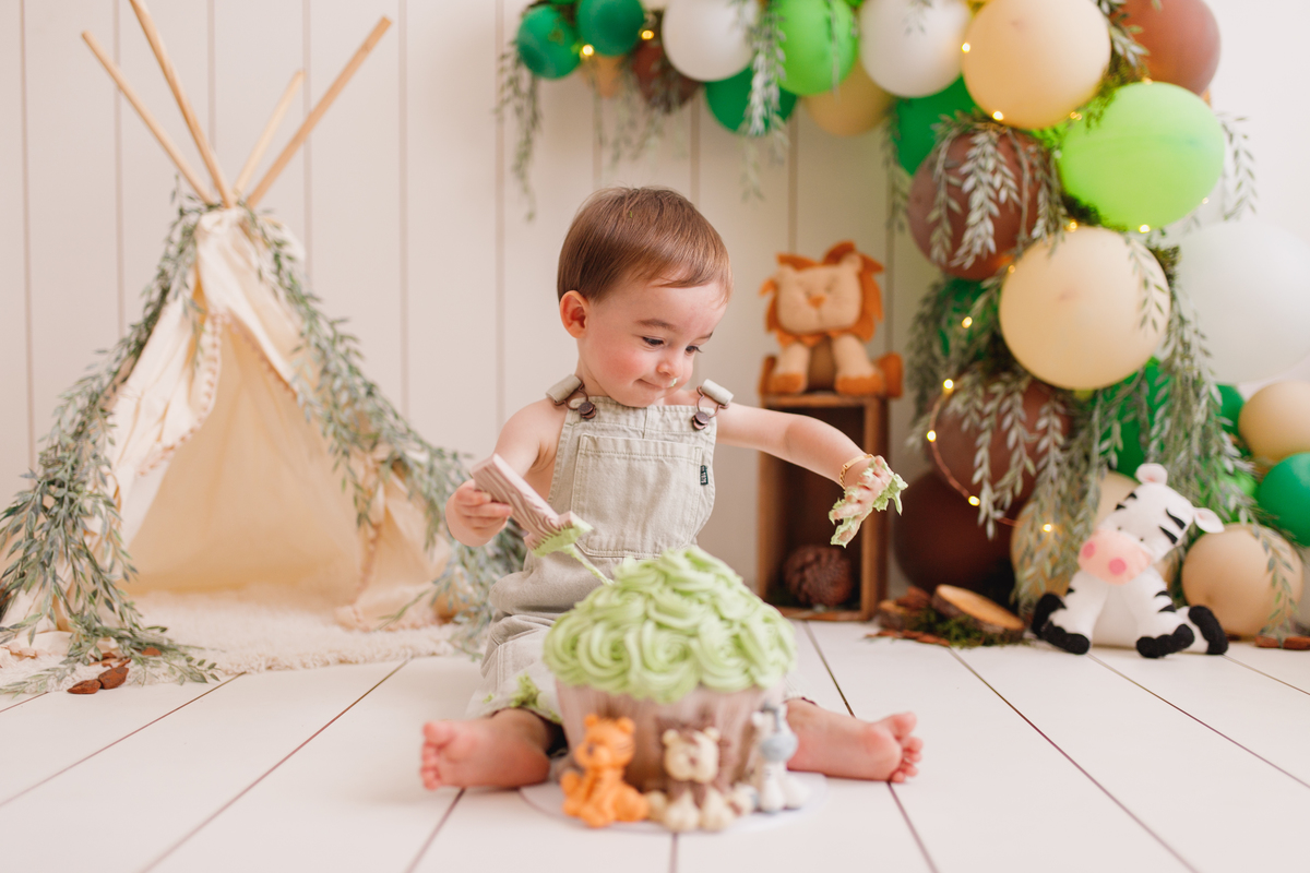 fotografa familia curitiba - smash the cake Eduardo estudio